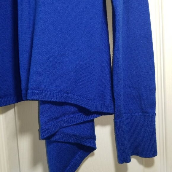 a.n.a. draped open-front cardigan asymmetrical stretch log sleeves - Picture 8 of 10